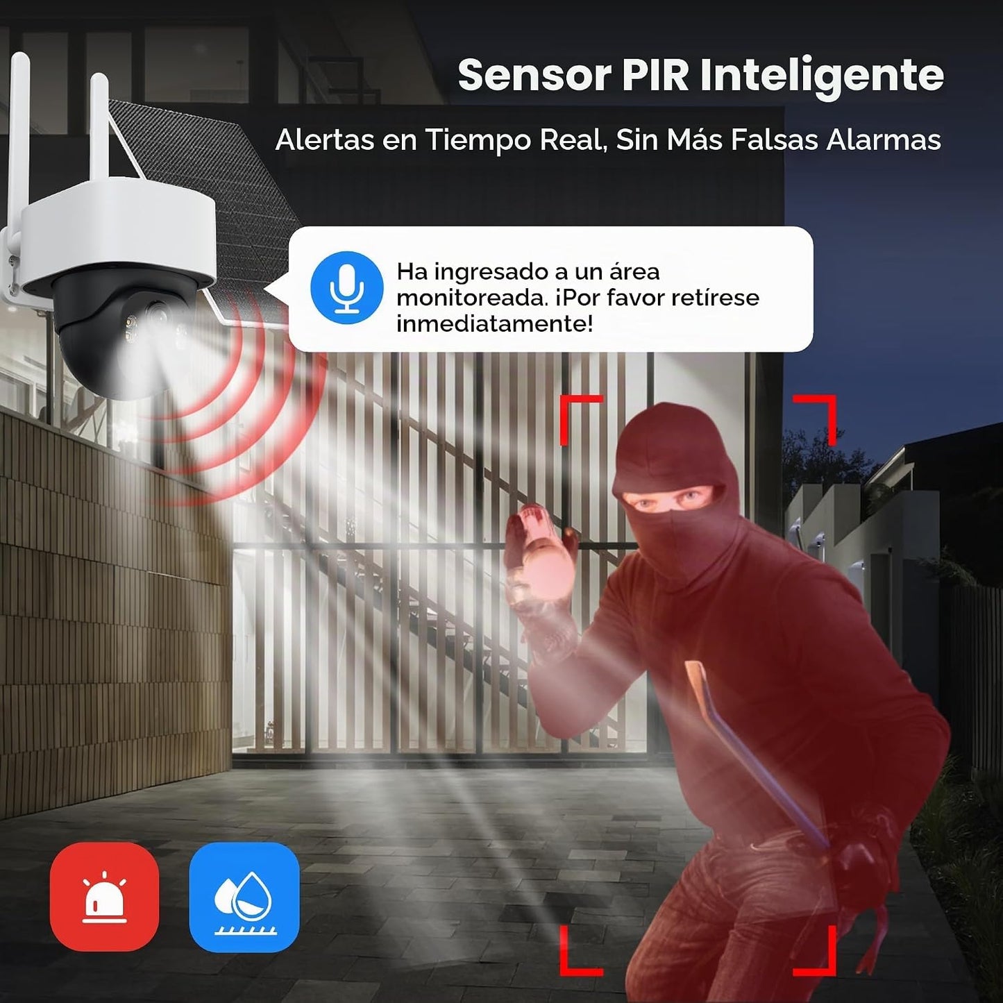 Cámara de Seguridad Solar 4G para Exterior | Visión 360° y Nocturna