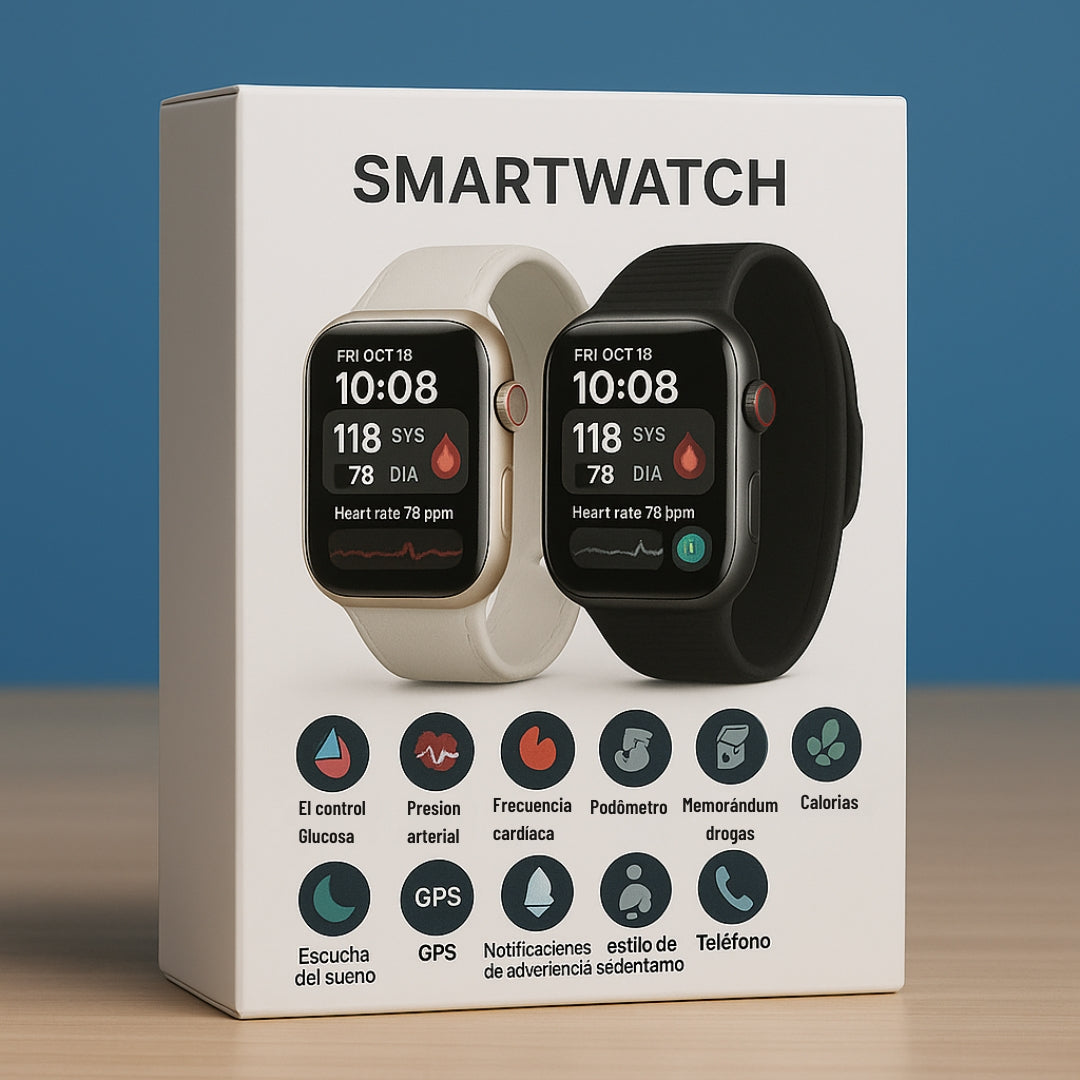 SmartWatch T500 Reloj Inteligente - para Medir Azúcar en la Sangre