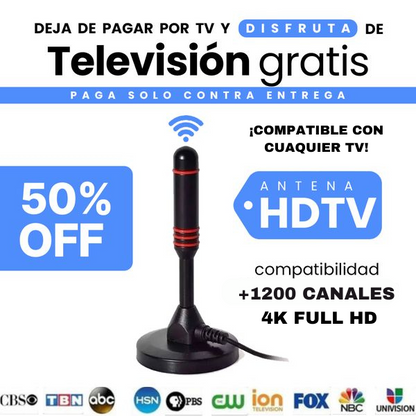 PROMOCIÓN ANTENA HDTV 4K Para Todos Los Televisores - ÚLTIMAS UNIDADES EN STOCK