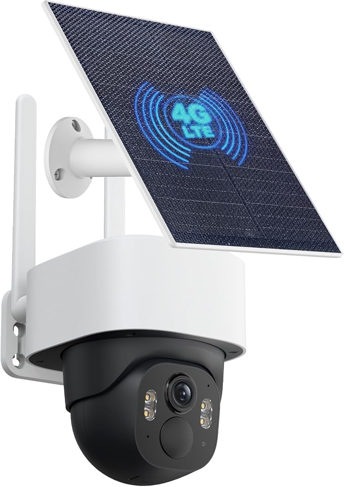 Cámara de Seguridad Solar 4G para Exterior | Visión 360° y Nocturna