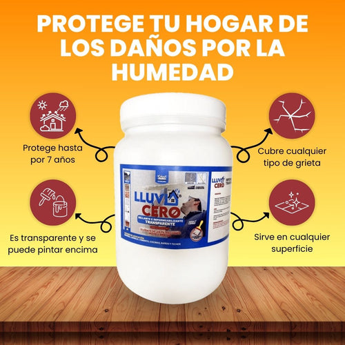 COMPRA 1 Y LLEVA 2 - Impermeabilizante Para Fugas y Filtraciones LLUVIACERO™ 1LT