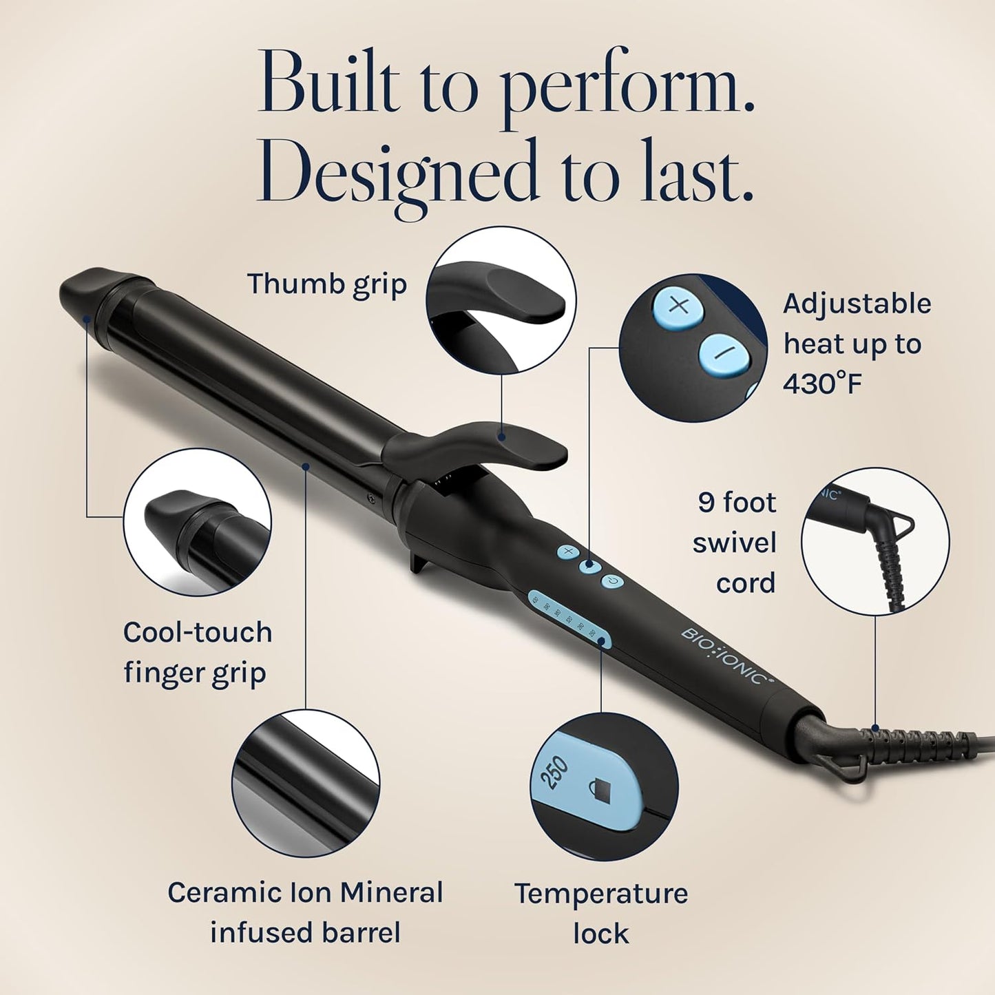 Rizador Profesional de Cabello 32mm | Ondas y Rizos Perfecto