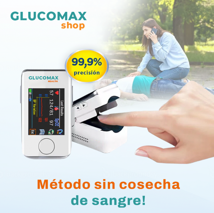 GlucoMax + Regalos Exclusivos [PRECISIÓN DEL 99,9%] Medidor Láser No Invasivo