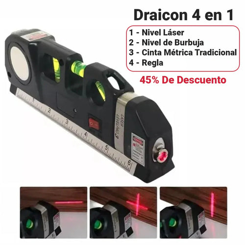 Nivel Láser Digital Draicon 4 e  1 -[Con 45% de Descuento]