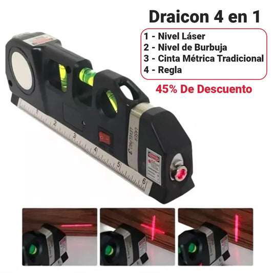 Nivel Láser Digital Draicon 4 e  1 -[Con 45% de Descuento]