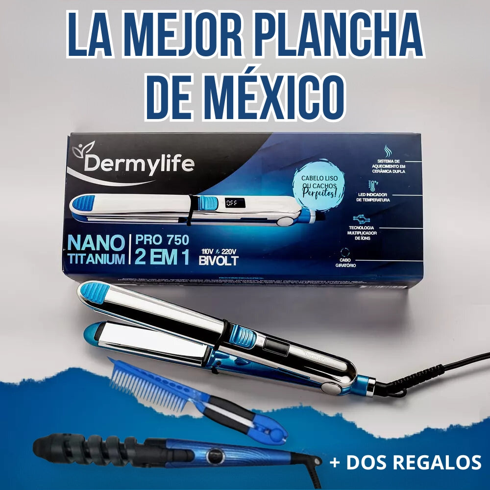 Plancha Nano Titanium Pro750 | Profesional - 2 en 1 - Original