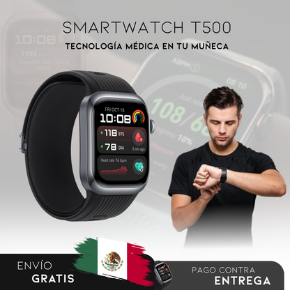 SmartWatch T500 | Reloj Inteligente para Medir Azúcar en la Sangre